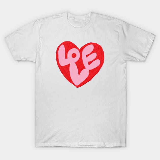 love, heart, oil painting T-Shirt by zzzozzo